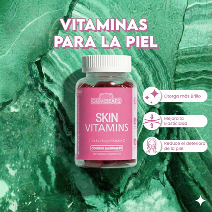 Skin Vitamins – Gomitas de Colágeno + Vitaminas A, C y E